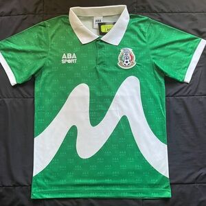 Mexico Retro 1995 Home Soccer Jersey Green